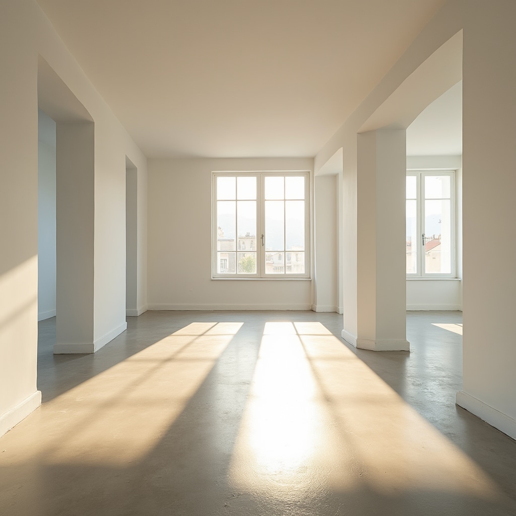 Ambiente post-cantiere pulito e luminoso dopo intervento professionale