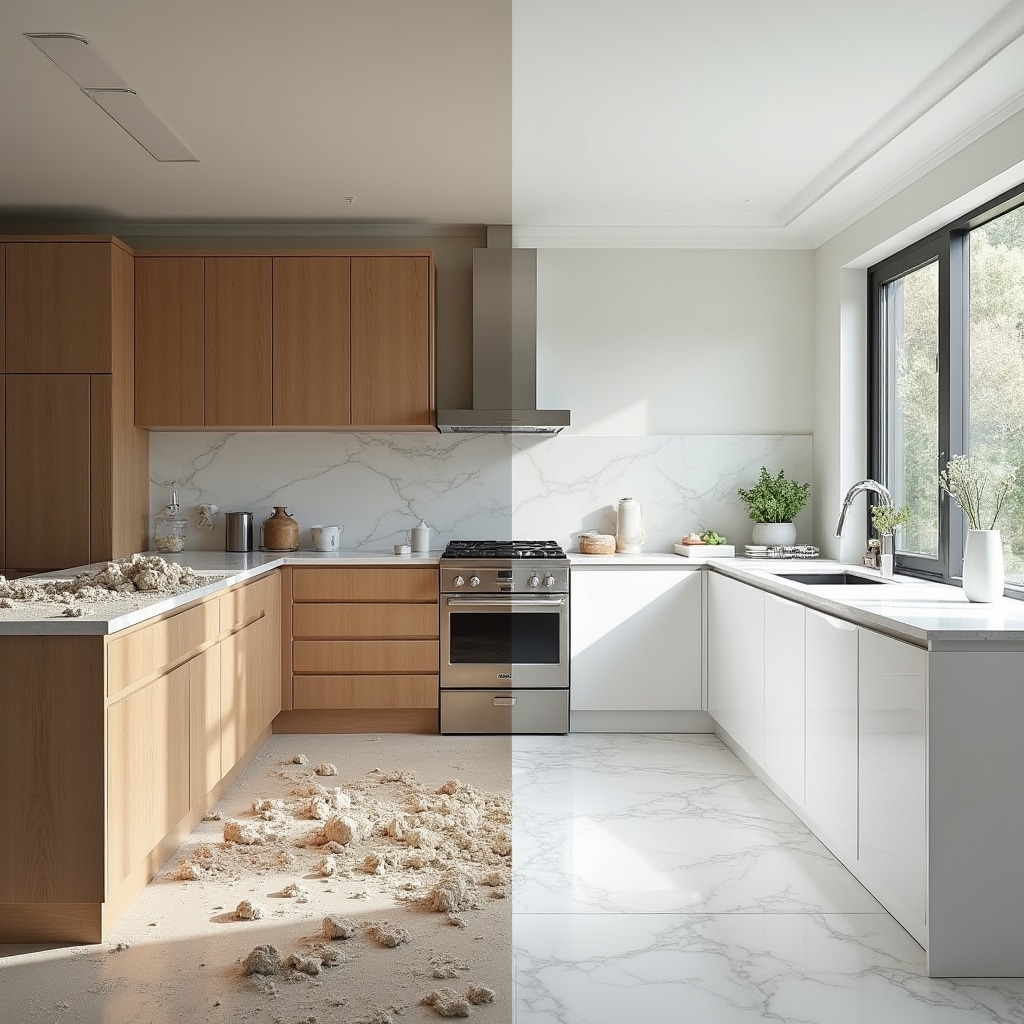 Appartamento dopo ristrutturazione con pulizia professionale post-cantiere completata