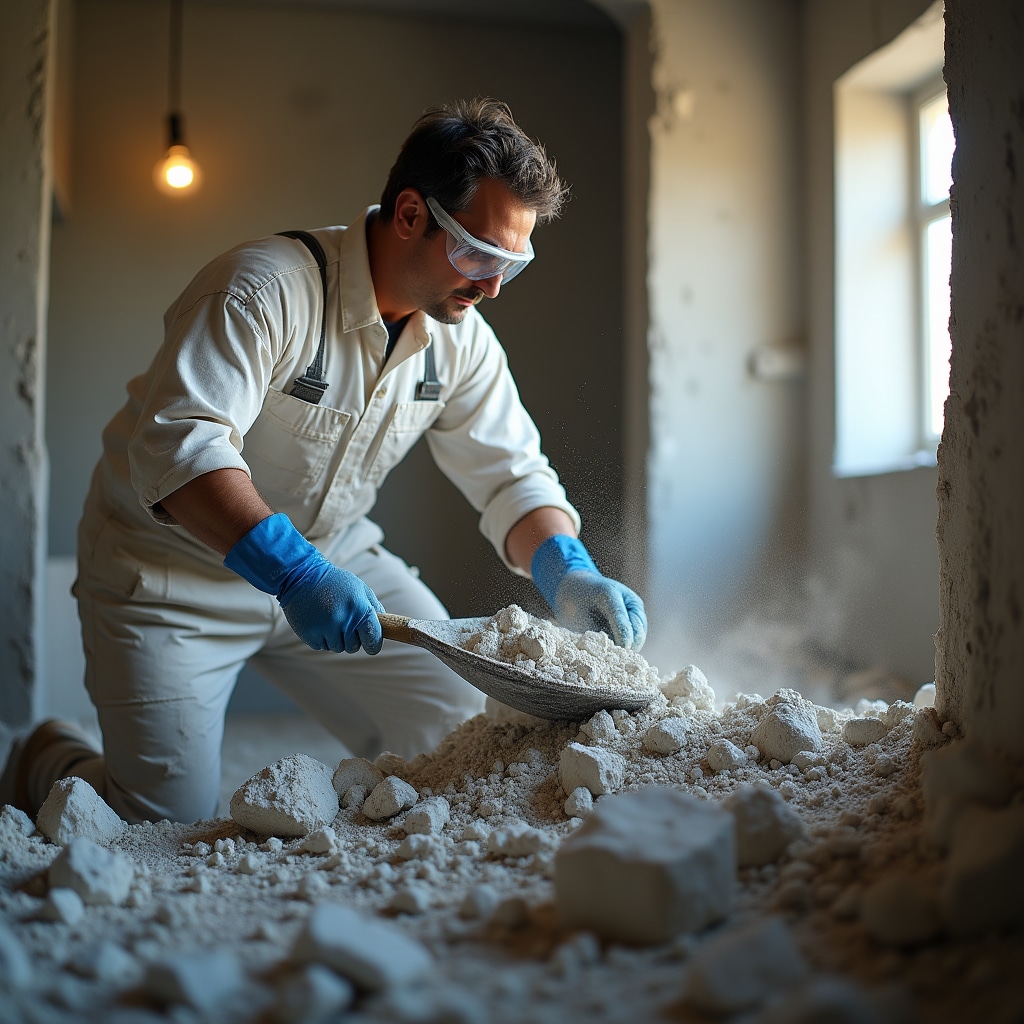 Operatore specializzato nella rimozione di calcinacci e polveri post-ristrutturazione