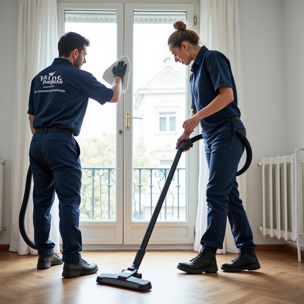 Team Vorartixx al lavoro con attrezzatura professionale post-cantiere